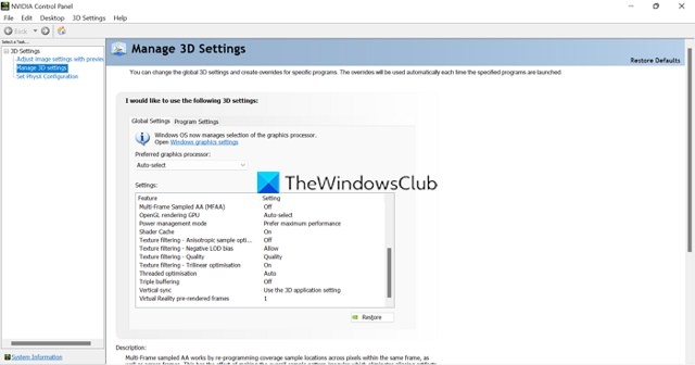 Disable VSync in Windows 11 with NVIDIA or AMD Settings