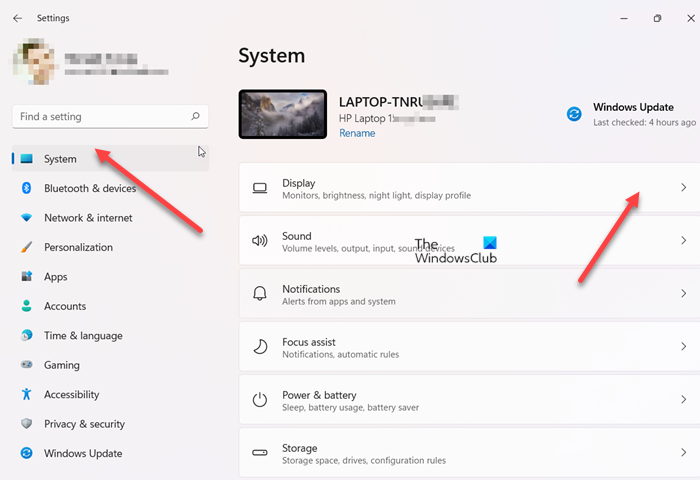 System Settings