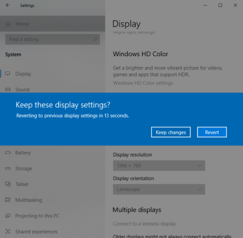 change Display Resolution in Windows 10