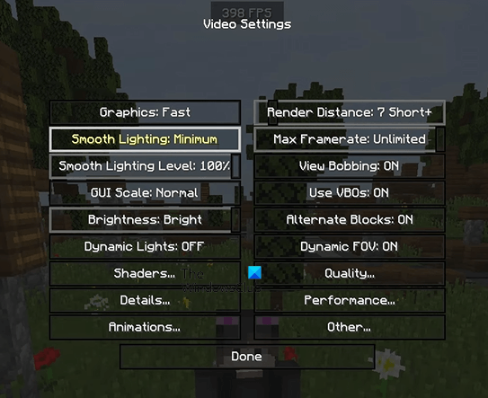 Best FPS settings in Lunar Client